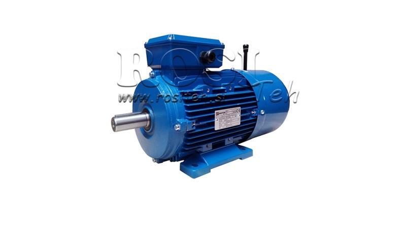 2.2kW-ELEKTRISK MOTOR MED BREMS MSH100L1-4_1420rpm 3Faser fødder-B3