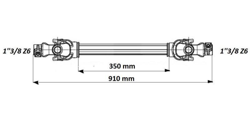 ECO PTO SHAFT 910mm 30-75HP WITH FREERUN CLUTCH