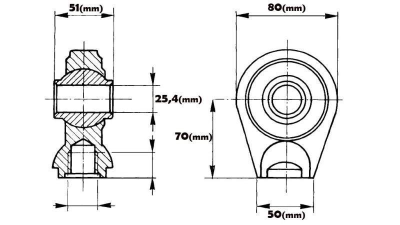 BALL-JOINT - CIRCLE Dia. 25,4/50