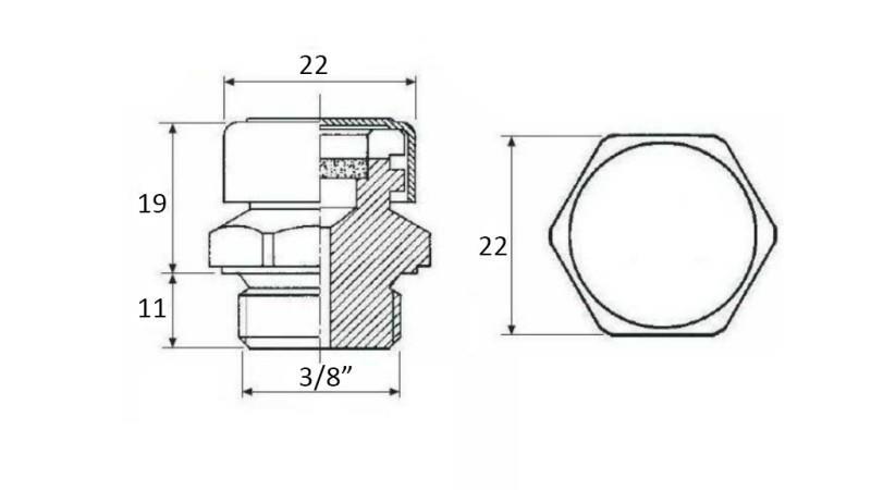 HIDRAULINIS VENTILIS PTO 3/8