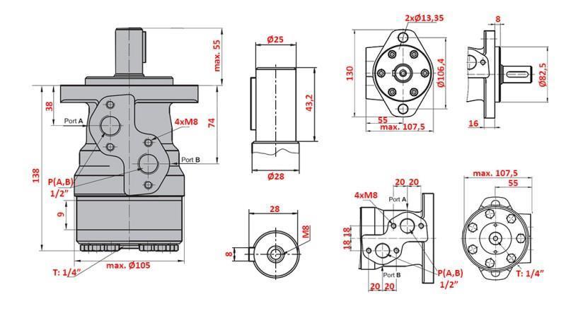 HIDRAULIKUS MOTOR MR 50