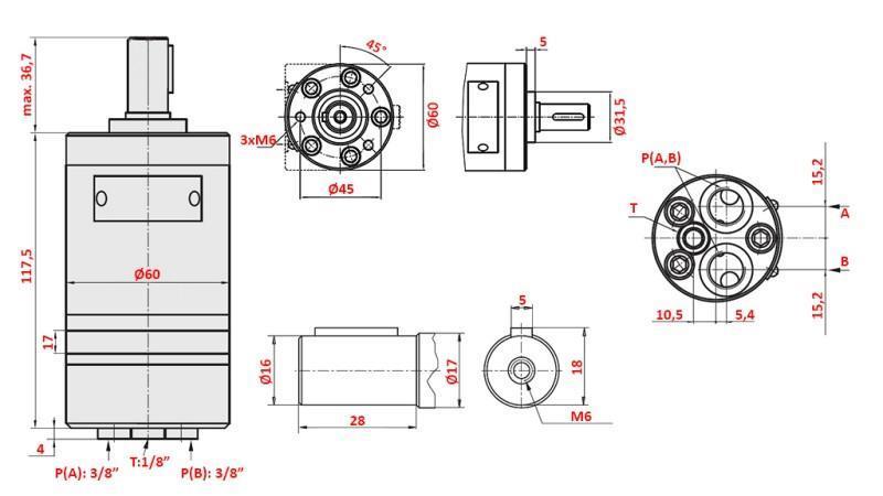 MOTORE IDRAULICO MM 40