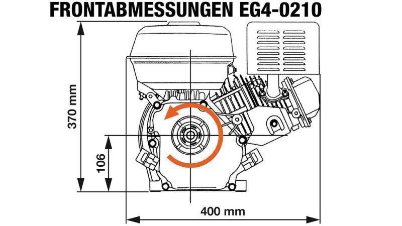 bencinski motor EG4-200cc-5,10kW-3.600 U/min-H-KW20x53-ročni zagon