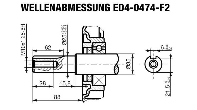 diesel motor 474cc-8,0kW-3.600 U/min-E-KW25x88-elektro zagon