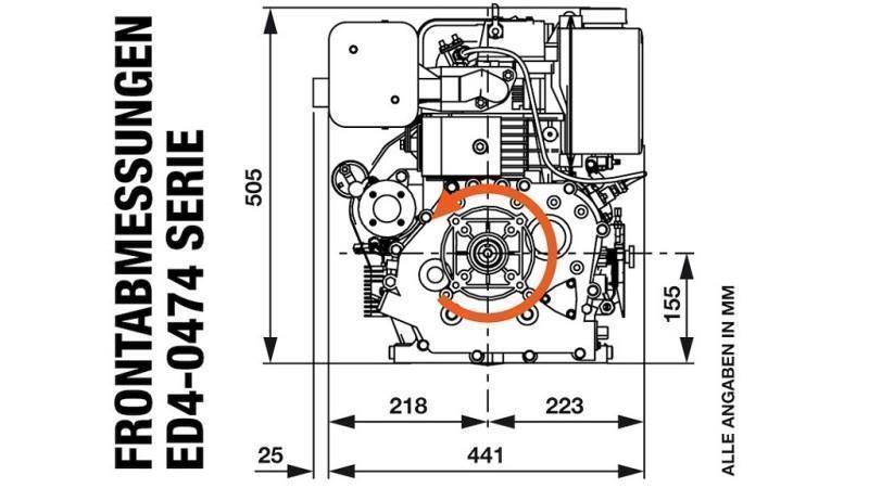 diiselmotor 474cc-8.0kW-3,600 RPM-E-KW25x88-elektriline käivitus