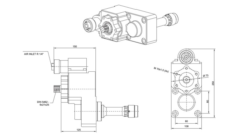 Dimenzije ODGON ZA HIDRAVLIČNO ČRPALKO - IVECO 2895