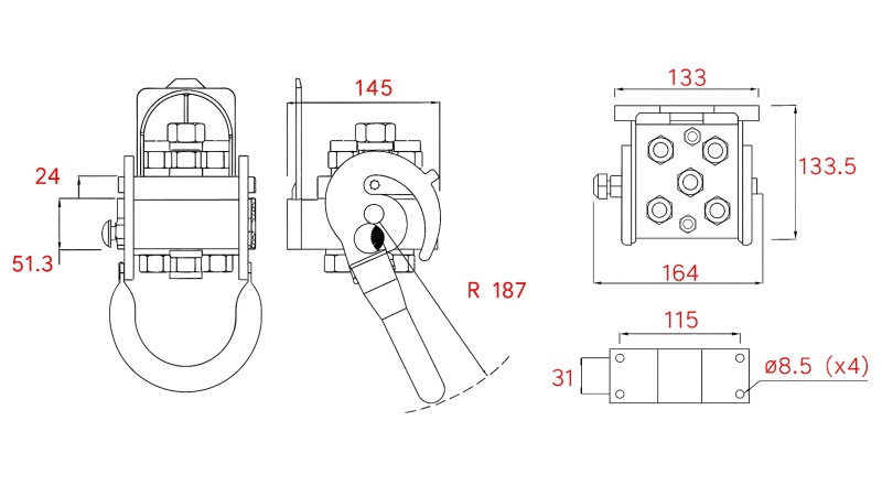 ZŁĄCZE MULTI-FASTER FENDT 5DROŻNE BSP 4×3/8 1×1/2 CZĘŚĆ RUCHOMA