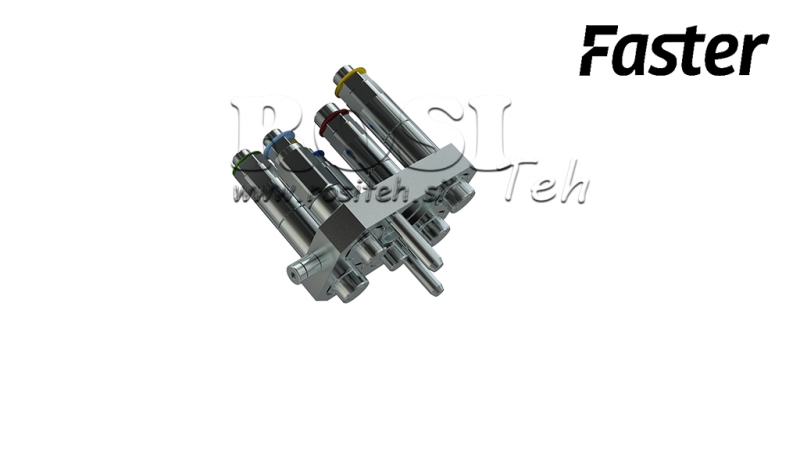 GIUNTO MULTI-FASTER 3PLK 5VIE BSP 3×3/8 2×9/16 PARTE MOBILE