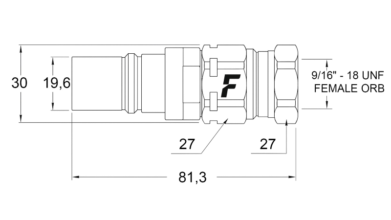 FÉRFI GYORSCSATLAKOZÓ A MULTI-FASTER 3/8 MOZGÓ RÉSZHEZ