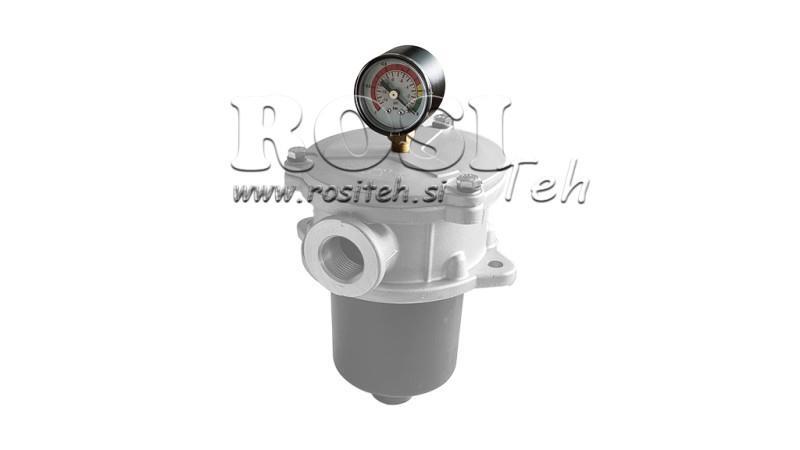 VACUÜMMETER VOOR HYDRAULISCH FILTER -1 - 0 BAR - 1/8