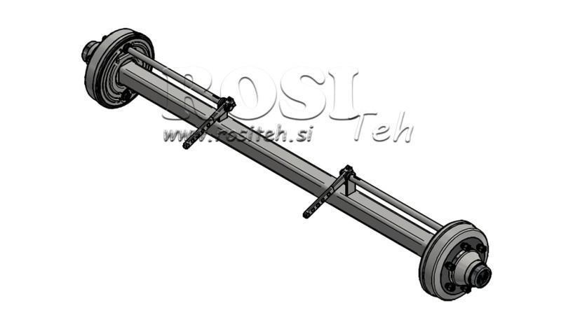 ACHSE FÜR ANHÄNGER 7200 kg MIT BREMSE (2000 mm)