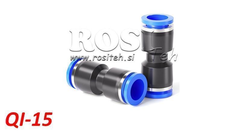 CONECTOR RECTO DE ENCHUFE NEUMÁTICO TPA SIN ROSCA QI-15