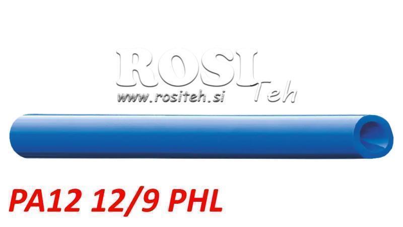 PA 12/9 PA12PHL MODRÁ VZDUCHOVÁ TRUBKA POLYAMID DIN74324