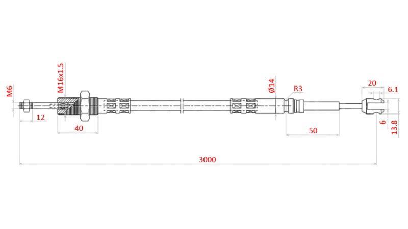 SEIL L=3000 - gabel