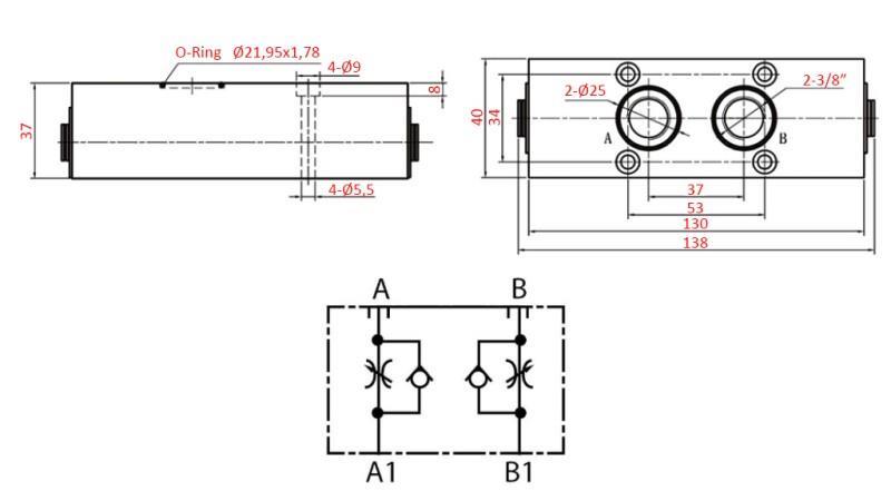 UNIDIRECTIONAL FLOW RESTRICTOR VALVE YEAT-ASSEMBLY VALVE (A and B)