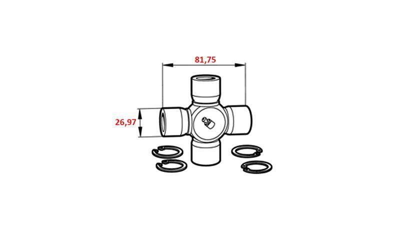 KRIŽ F-26,97X81,75 ZA ECO KARDAN 910mm 30-75HP IN 890mm 30-75HP