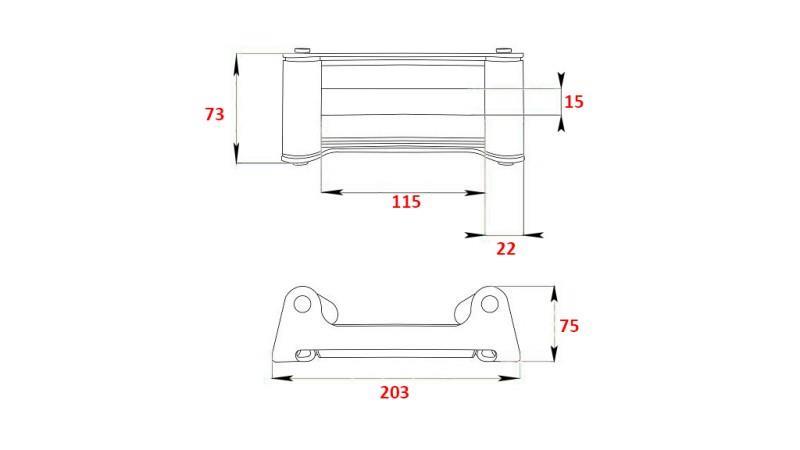 WINCH ROLLER FAIRLEAD FOR STEEL ROPE DWH 4500 HDL