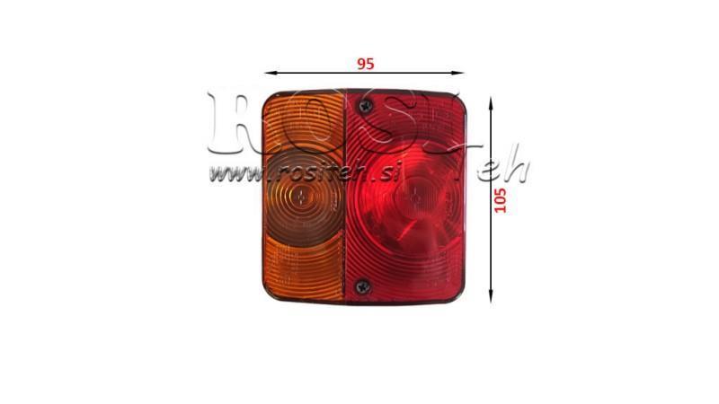 LUZ RETANGULAR TRASEIRA ESQUERDA 3 POS