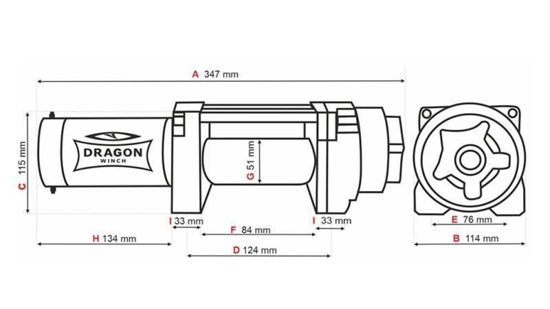 12 V ELEKTRIČNI VITEL DWH 3500 HD - 1588 kg - SINTETIČNA VRV
