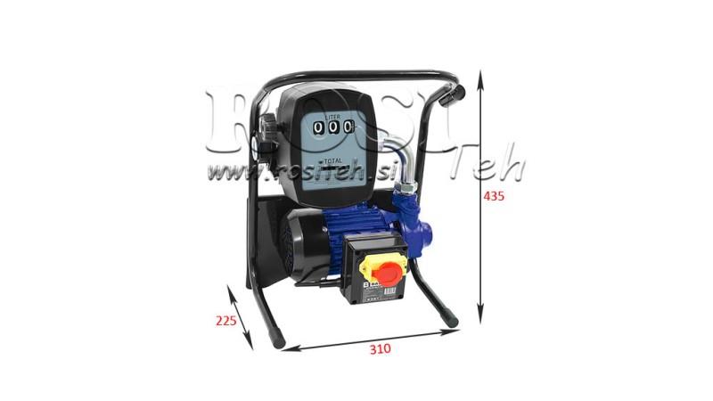 DIESEL FUEL PUMP 600W 40 l/min WITH GAUGE AND DISPENSING GUN