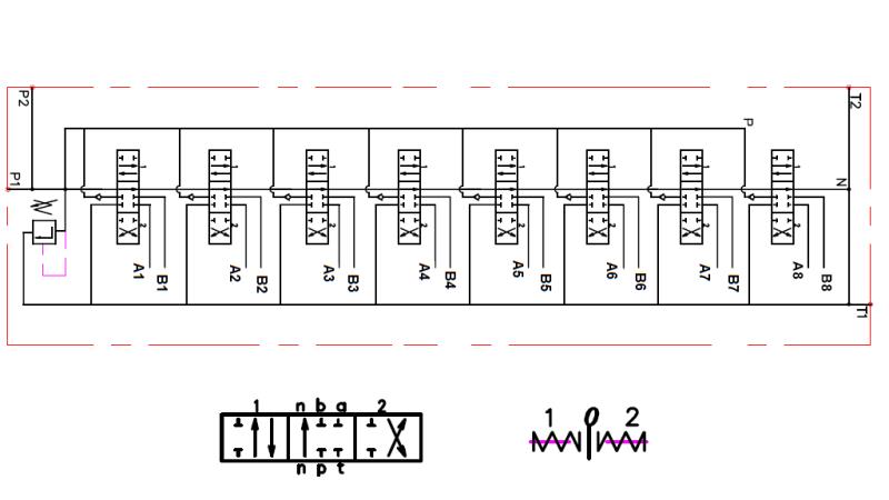 HIDRAVLIČNI VENTIL 8xPC70   2X JOYSTICK