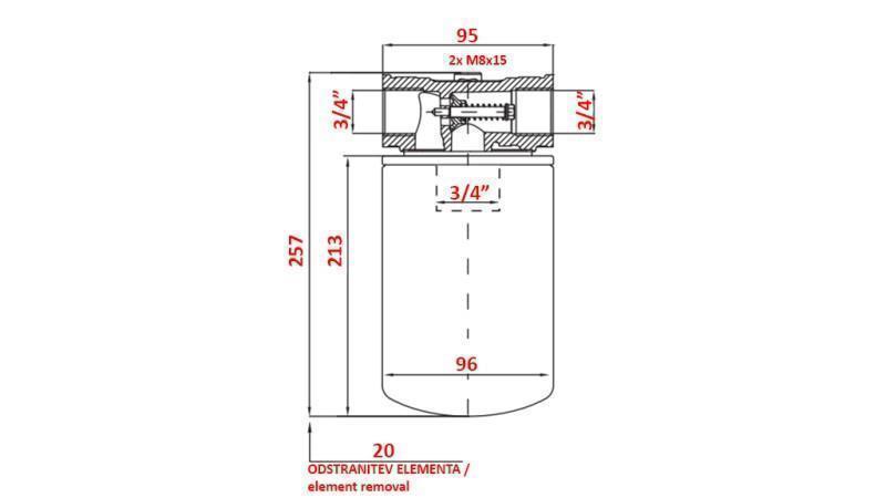 INSERT PENTRU FILTRU DE SUCȚIE 3/4