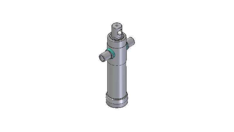 2021F - CYLINDRE TÉLESCOPIQUE STANDARD/ORIFICE 2 ÉTAPES DÉPLACEMENT 525 DIAMÈTRE 80