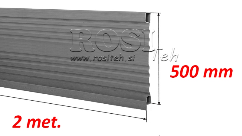 SIDE PANEL FOR TIPPSLIPP 2 MET. - HØYDE 500 MM