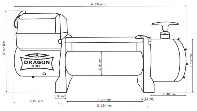 24 V ELEKTRISCHER WINSCH DWT 14000 HD - 6350 kg