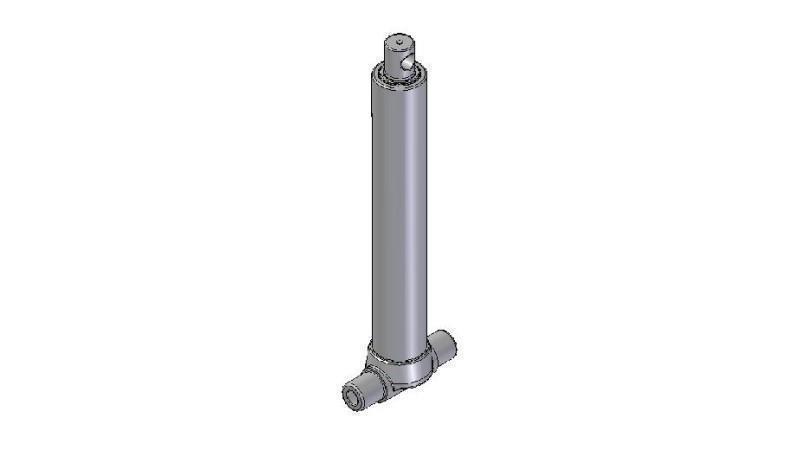 2525F -TELESCOPIC CYLINDER INFERIOR/HOLE 2 EXTENSIONS STROKE 895 Dia.80