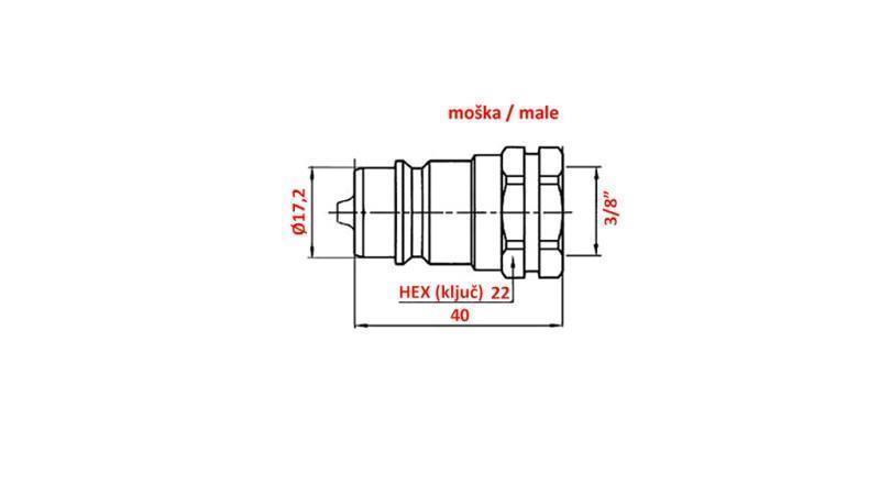 CUPLARE RAPIDĂ TRACTOR BĂRBAT 3/8