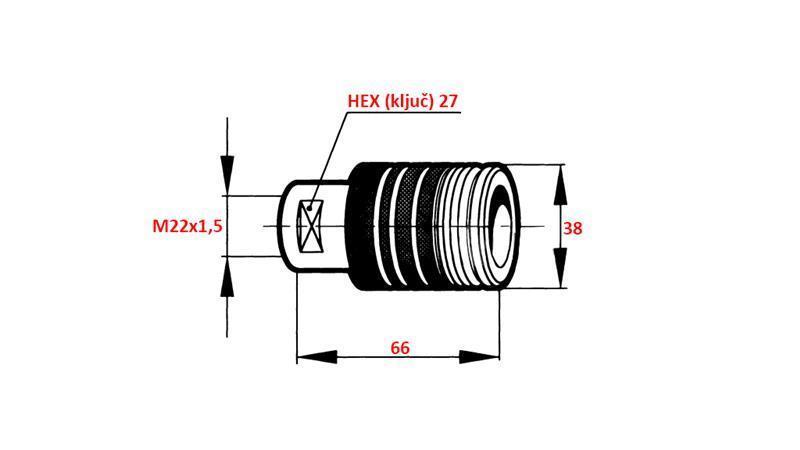 NOPEA YHDISTÄMINEN TRAKTORI NAISPUOLINEN TYÖNTEKIJÄ - PULL M22x1.5