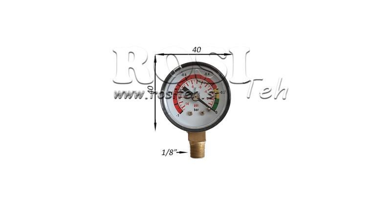 VAKUUM METAR ZA HIDRAULIČKI FILTER -1 - 0 BAR - 1/8