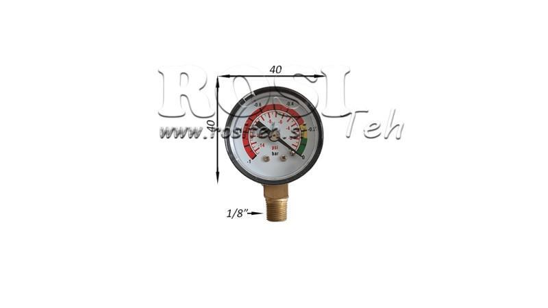 VAKUUMMETER PRE HYDRAULICKÝ FILTER -1 - 0 BAR - 1/8