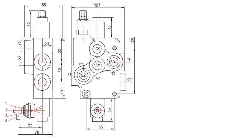 HYDRAULIKVENTIL 1xP80