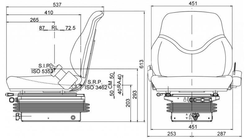 ÜLÉS MECHANIKUS FELFÜGGESZTÉSSEL SC79 SZÖVET