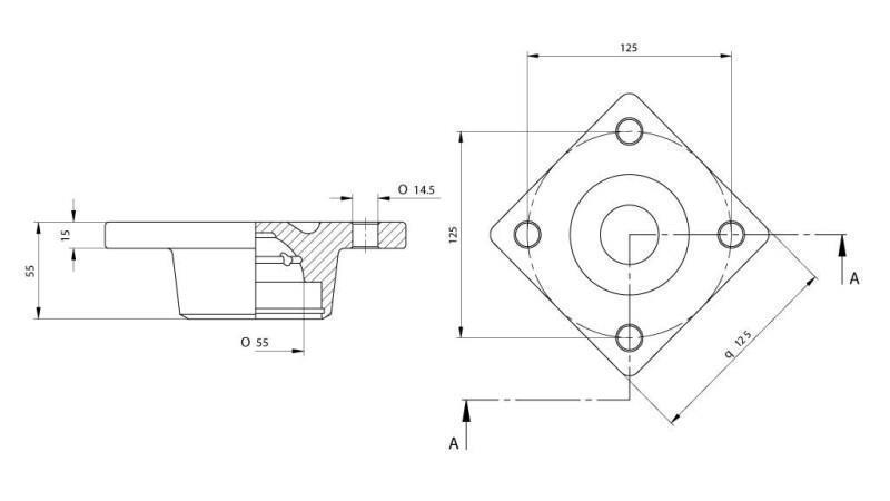 SFERA fi 55 CON FLANGIA