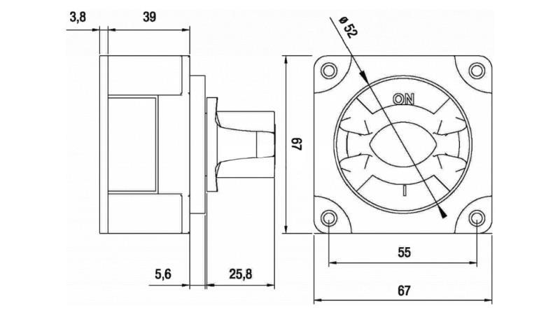 INTERRUTTORE PRINCIPALE 1POLO PVC 300A