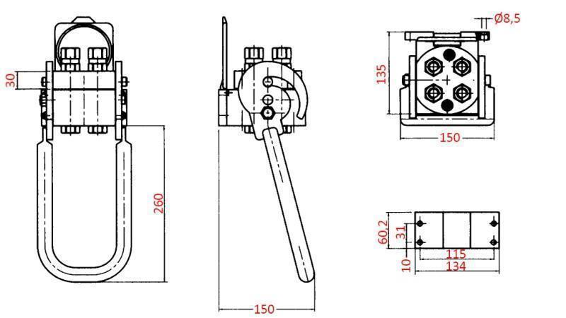 MULTI-FASTER COUPLING 4-way BSP1/2 FIXED PART