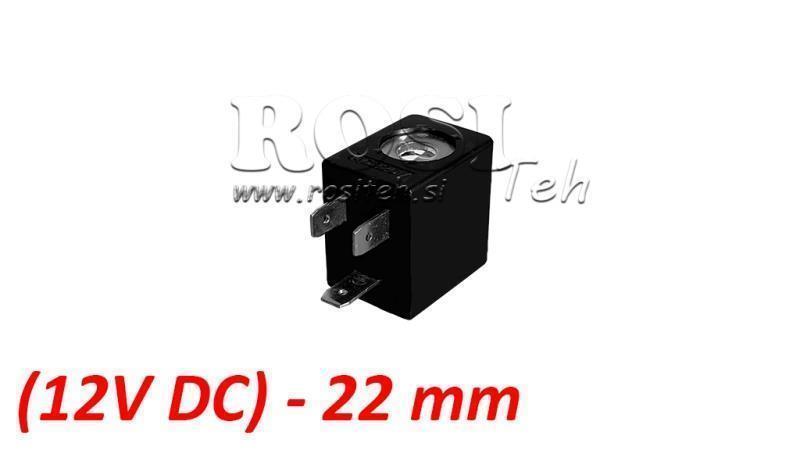 (22) EL. MAG. CÍVKA 12V DC 3W PRO PNEUMATICKÝ VENTIL 1/4-3/8-1/2