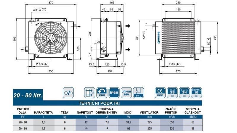 ALIEJUS ŠALDYTUVAS DC 12V HY01602 20-80 LIT