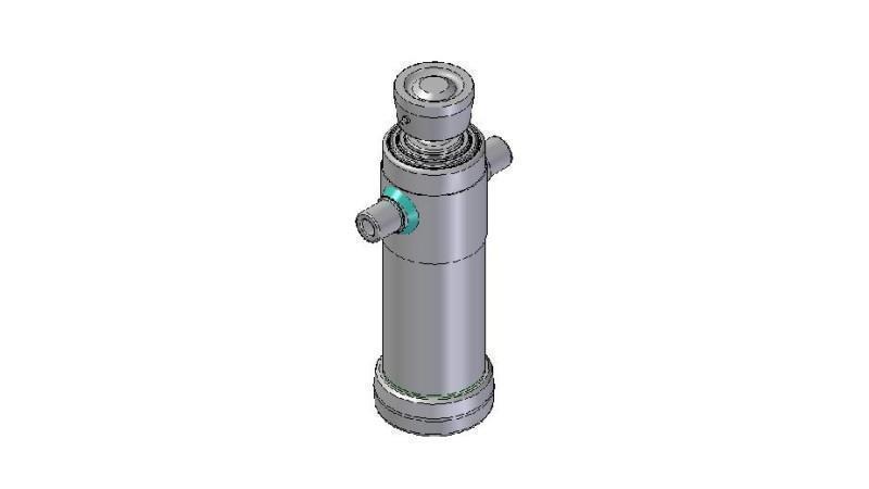 4034S -TELESCOPISK CYLINDER STANDARD/BOLD 3 TRIN SLAG 1043 DIAMETER 124