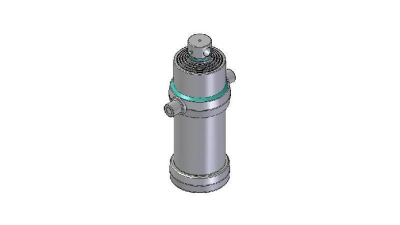4052F -CILINDRO TELESCÓPICO PADRÃO/FURAÇÃO 5 ESTÁGIOS DESLOCAMENTO 2100 FI 190