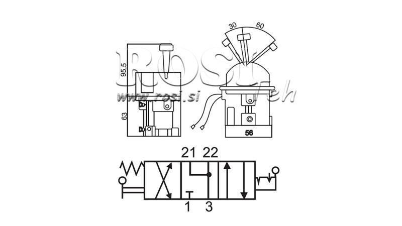 PNEVMATSKI JOYSTIC 3 IZLAZA