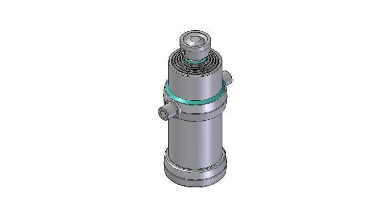 5007S -TELESCOPISK CYLINDER STANDARD/BALL 5 TRIN SLAG 1850 DIAMETER 190