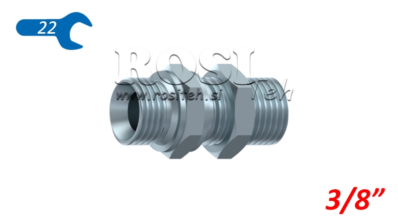 CONECTOR HIDRÁULICO BSP DUPLO ATUANTE EXTENSO 3/8