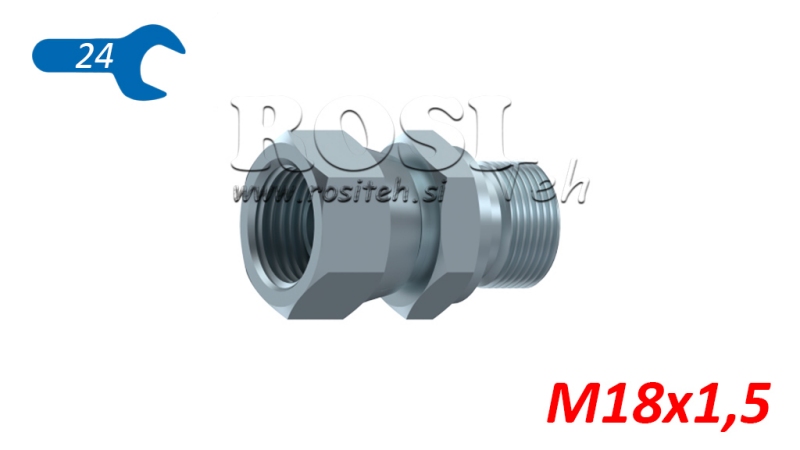 HYDRAULIC DOUBLE SCREW JACK SWIVEL NUT M22X1,5