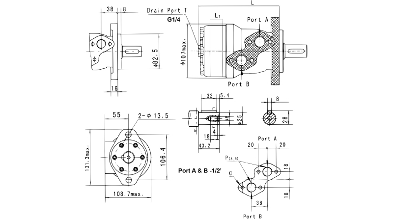 HIDRAULIKUS MOTOR MR 200 ECO (ALSG2-L-200)