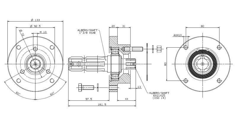 TLT ADAPTER UNI SZIVATTYÚHOZ FÉRFI - 3 CSAVAR