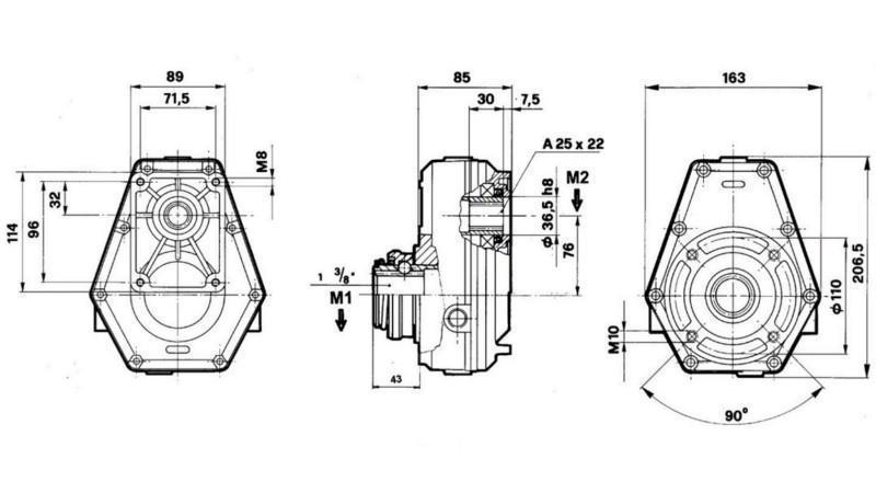 MULTIPLICATOR GR.2 -1:3,8 FEMALE WITH PIN